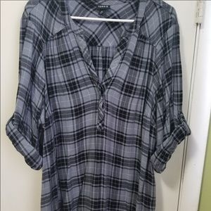 Torrid plaid blouse